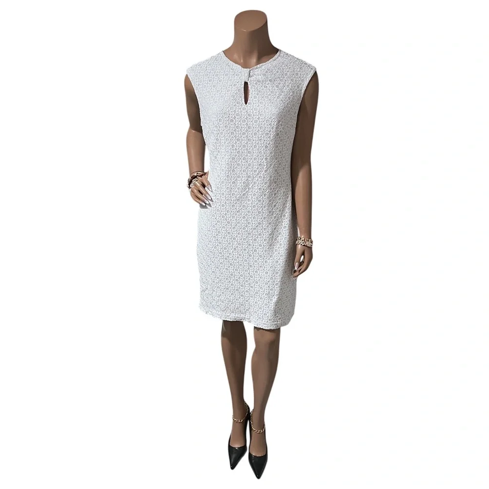 Sharagano White Dress Very Elegant and Stunningly Beautiful☑️ - Picture 4 of 9